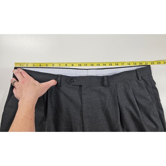 Ralph Ralph lauren 42x30 lycra blend grey dress cuffed dress pants Men ^ - Picture 7 of 7